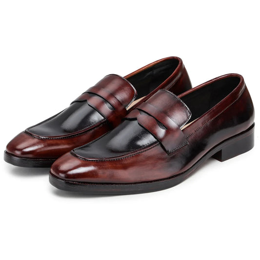 Dornford Luxe Penny Loafer – Dual Tone Brown Finish