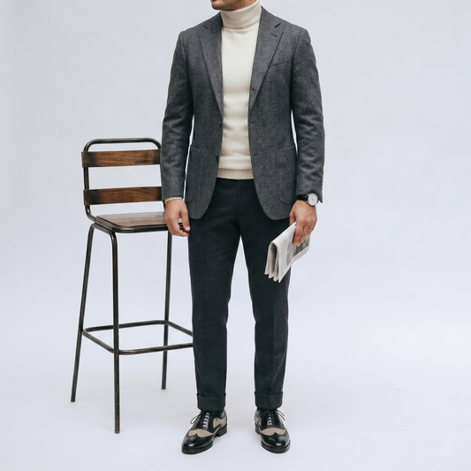 Dornford Noir Suede Wingtip Oxford