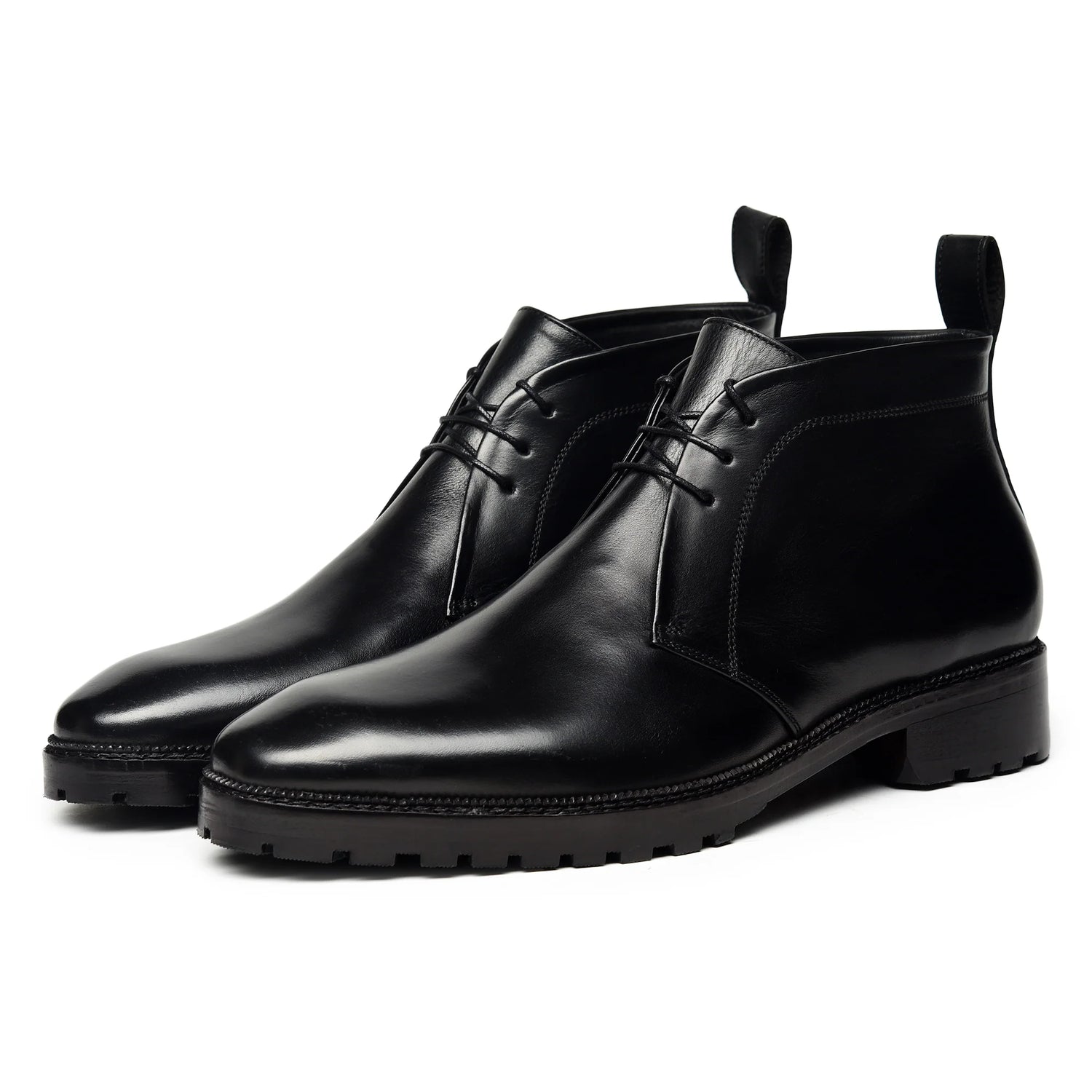 Dornford Classic Leather Chukka Boots – Jet Black