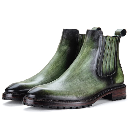 Dornford Burnished Chelsea Boots – Forest Green