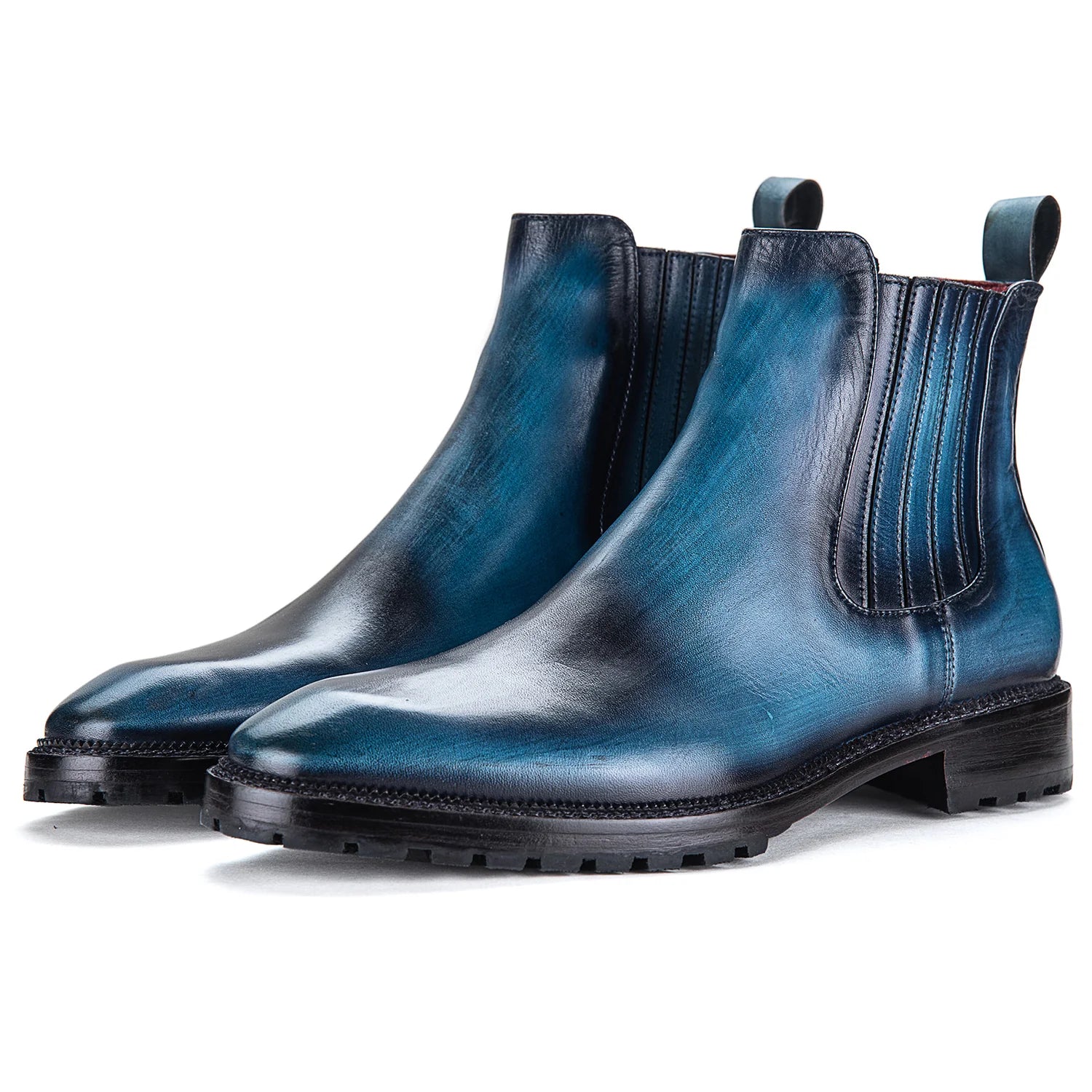 Dornford Burnished Chelsea Boots – Ocean Teal