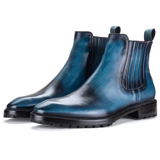 Dornford Burnished Chelsea Boots – Ocean Teal