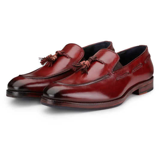 Dornford Firenze Tassel Loafer – Wine Red