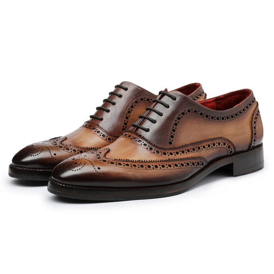 Dornford Hawthorne Wingtip Oxford – Dark Burnished Brown