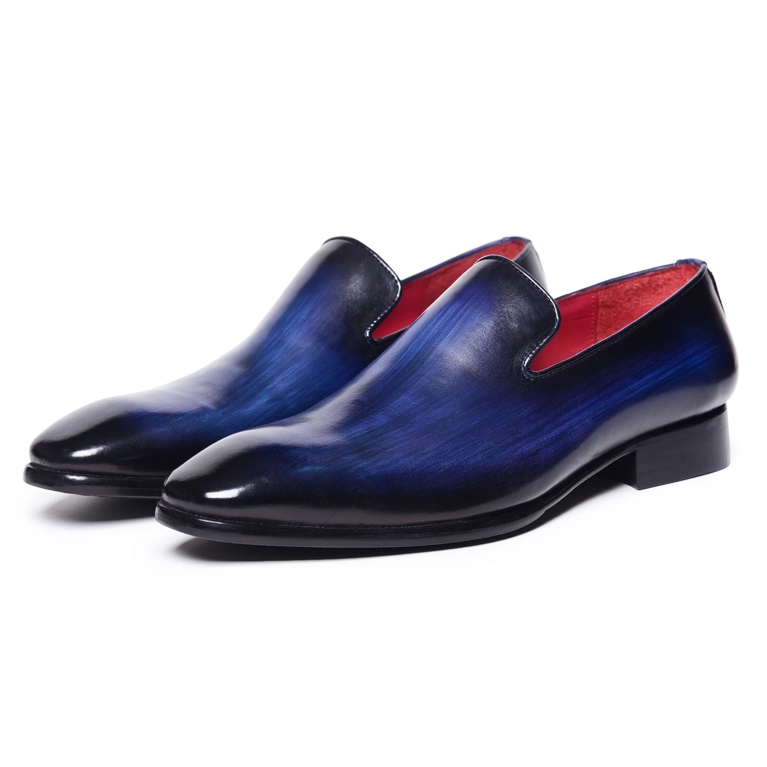 Dornford Venetian Loafers – Royal Blue Hand-Burnished Leather