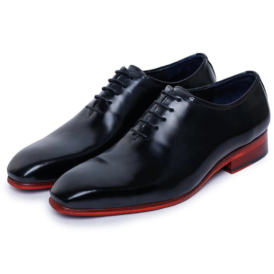 Dornford Noir Sovereign Wholecut Oxford – Black & Crimson Sole