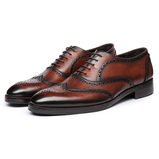 Dornford Heritage Wingtip Oxford – Chestnut Patina