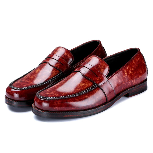 Dornford Verona Penny Loafer – Burnished Crimson Patina