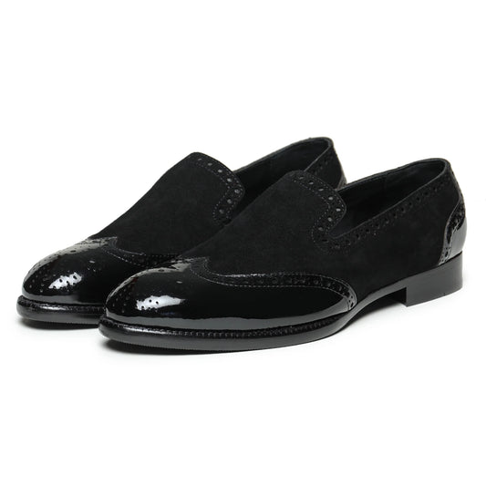 Dornford Verona Loafer – Black & Suede