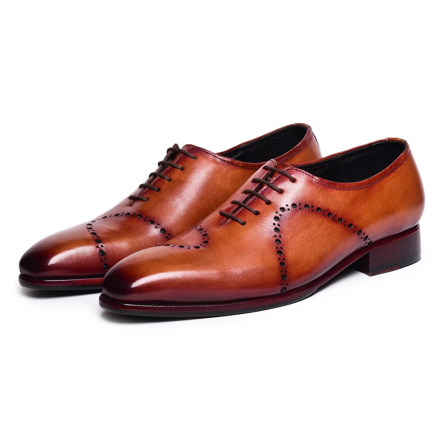 Dornford Medallion Oxford Shoes – Tan Leather