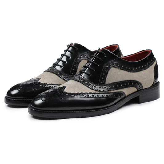 Dornford Noir Suede Wingtip Oxford