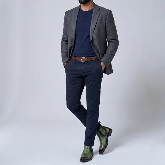 Dornford Burnished Chelsea Boots – Forest Green