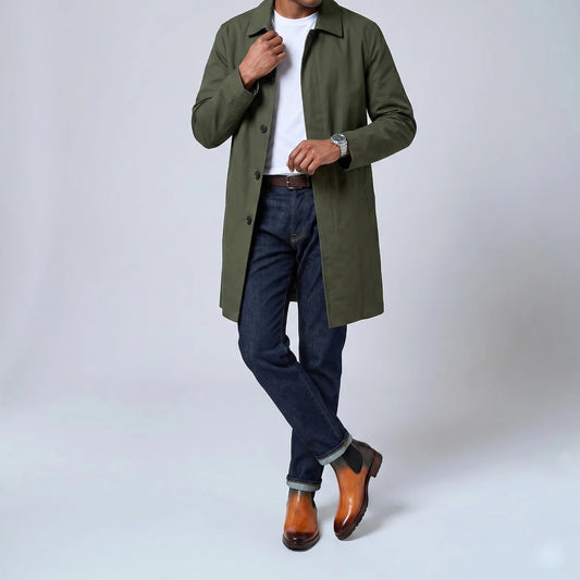 Dornford Burnished Chelsea Boots – Amber Navy Fade