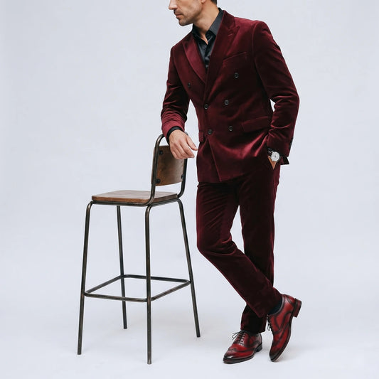 Dornford Crimson Vale Wingtip Oxford – Red Patina