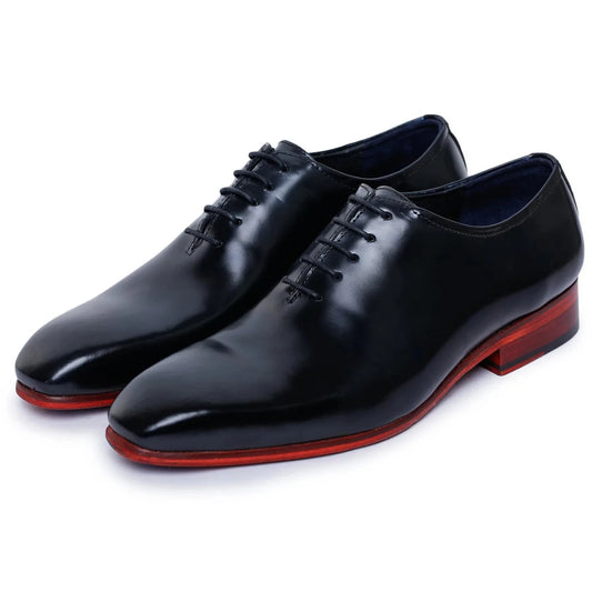 Dornford Noir Sovereign Wholecut Oxford – Black & Crimson Sole