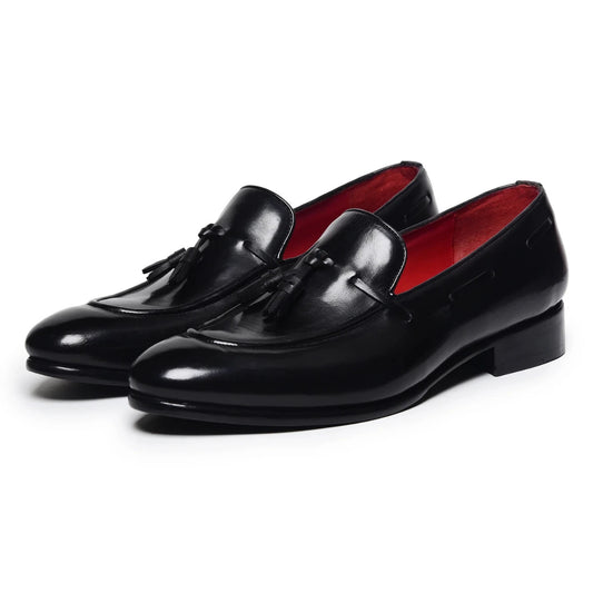 Dornford Windsor Tassel Loafers – Black Leather