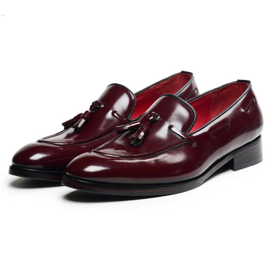 Dornford Windsor Tassel Loafers – Burgundy Leather