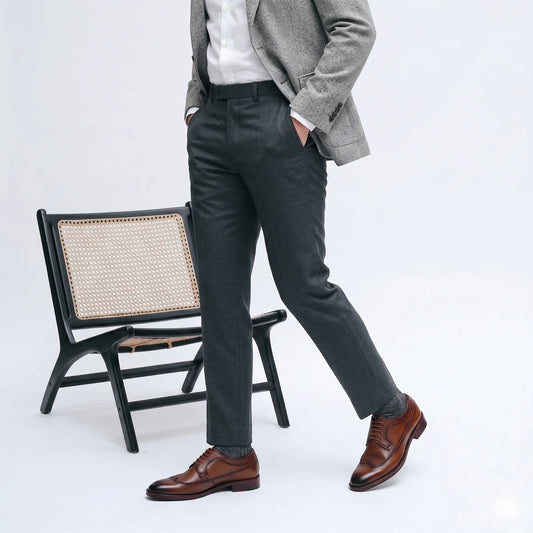 Dornford Pebble Grain Derby Shoes – Tan Brown Leather