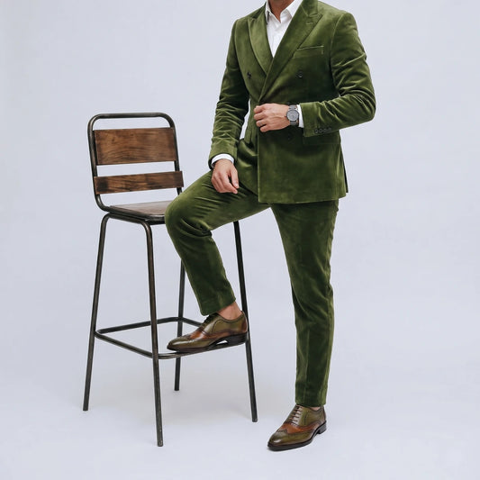Dornford Verdante Wingtip Oxford – Olive Patina