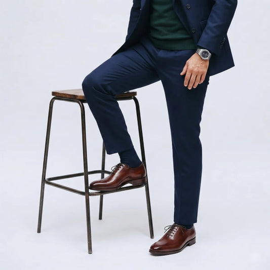 Dornford Wholecut Oxford Shoes – Cognac Brown Leather